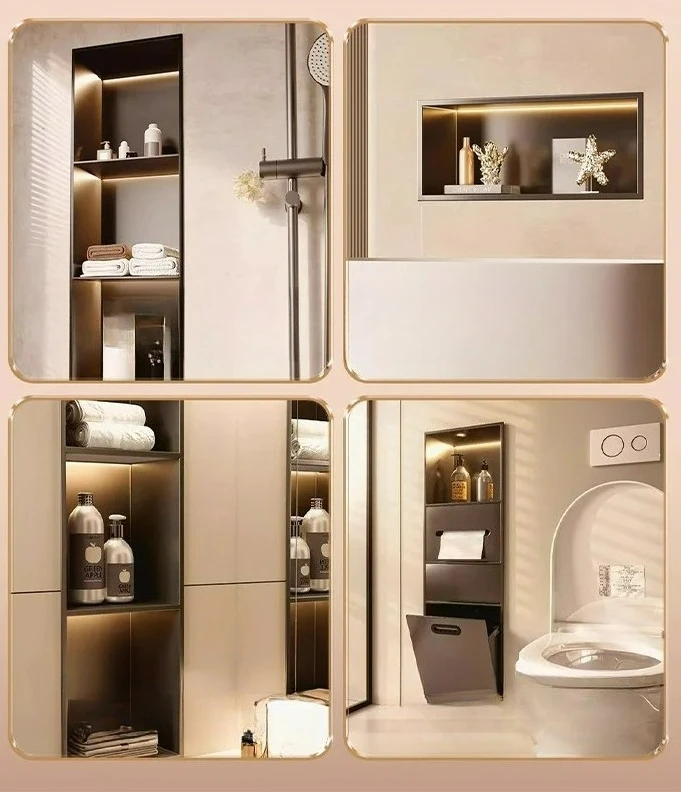 Factory Direct 2026 High-end Internet celebrity stainless steel niche toilet embedded bathroom living room waterproof