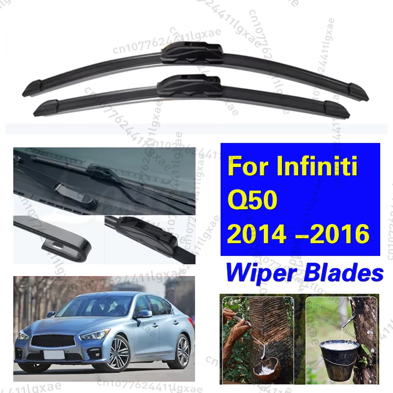

Car Front Wiper Blades For Infiniti Q50 2014 2015 2016 Wiper Blades Window Washer Windscreen Windshield Accessories 26"+17"
