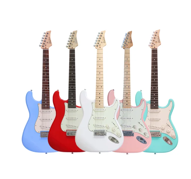 Inexpensive Entry Level Electronic Guitar with Maple Back/Side Fashionable Design