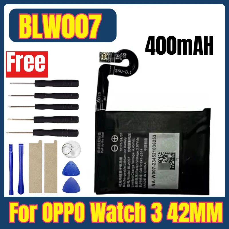 

BLW007 400mAH Watches Batteries for OPPO Watch 3 42MM+Free Tools