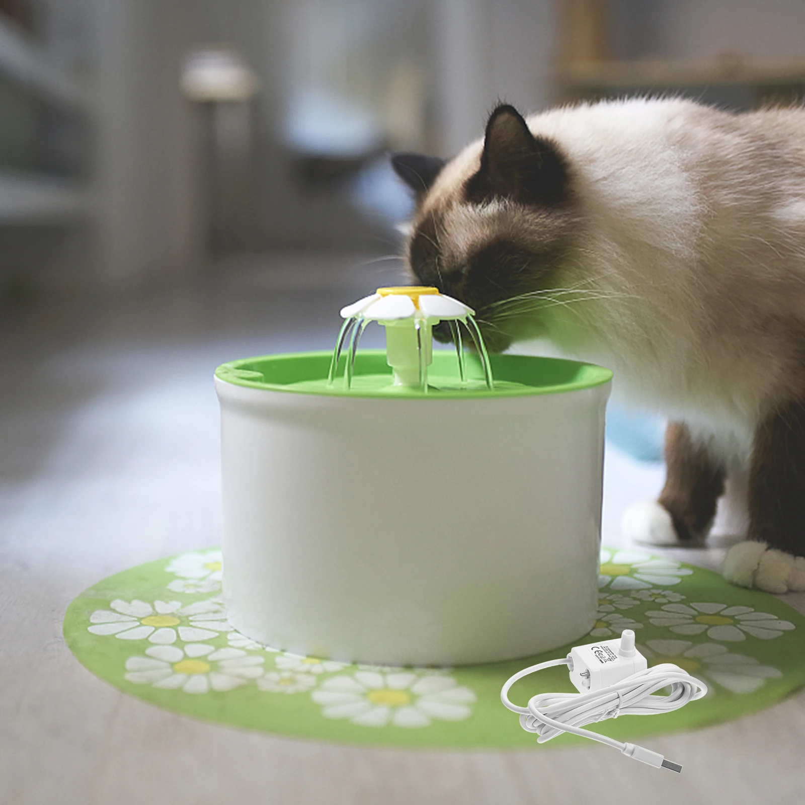 

Anti-dry Boiling Pet Fountain Pump White Cat Water Dispenser Submersible Mini Pump for Bowls Accessories Pet Supplies