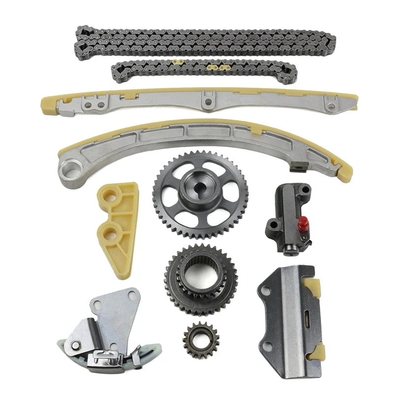 

Engine Timing Chain Kit - With Gear Tensioners Guide Rails Timing Chain Repair Kit Metal For Honda Accord, CR-V,14401-PPA-004