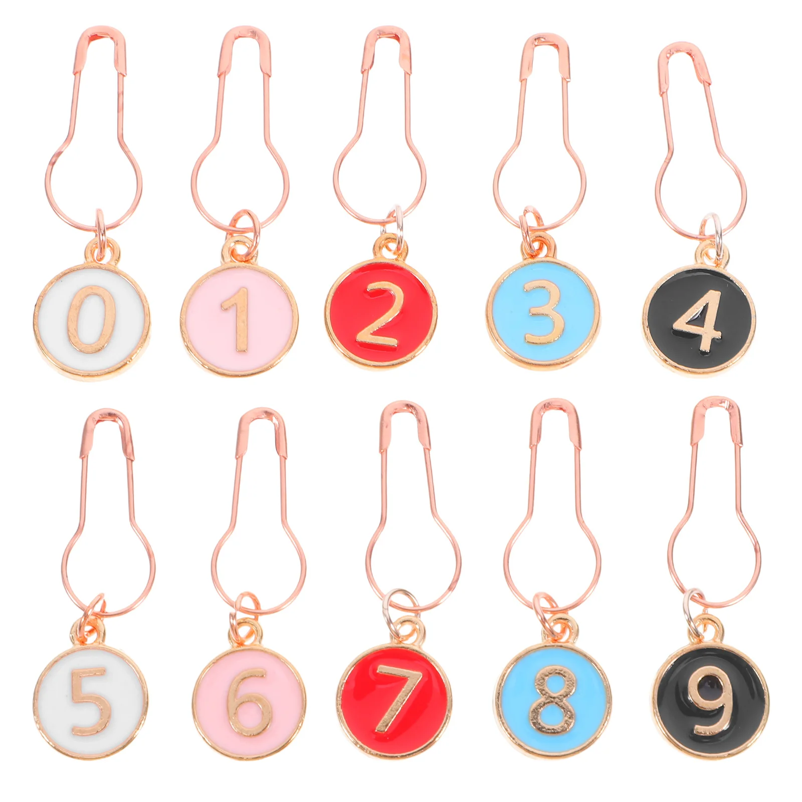 

10pcs Knitting Row Counters Crochet Accessories Stitching Marker Tool For Diy Crocheting Portable Durable Alloy Count Recorder