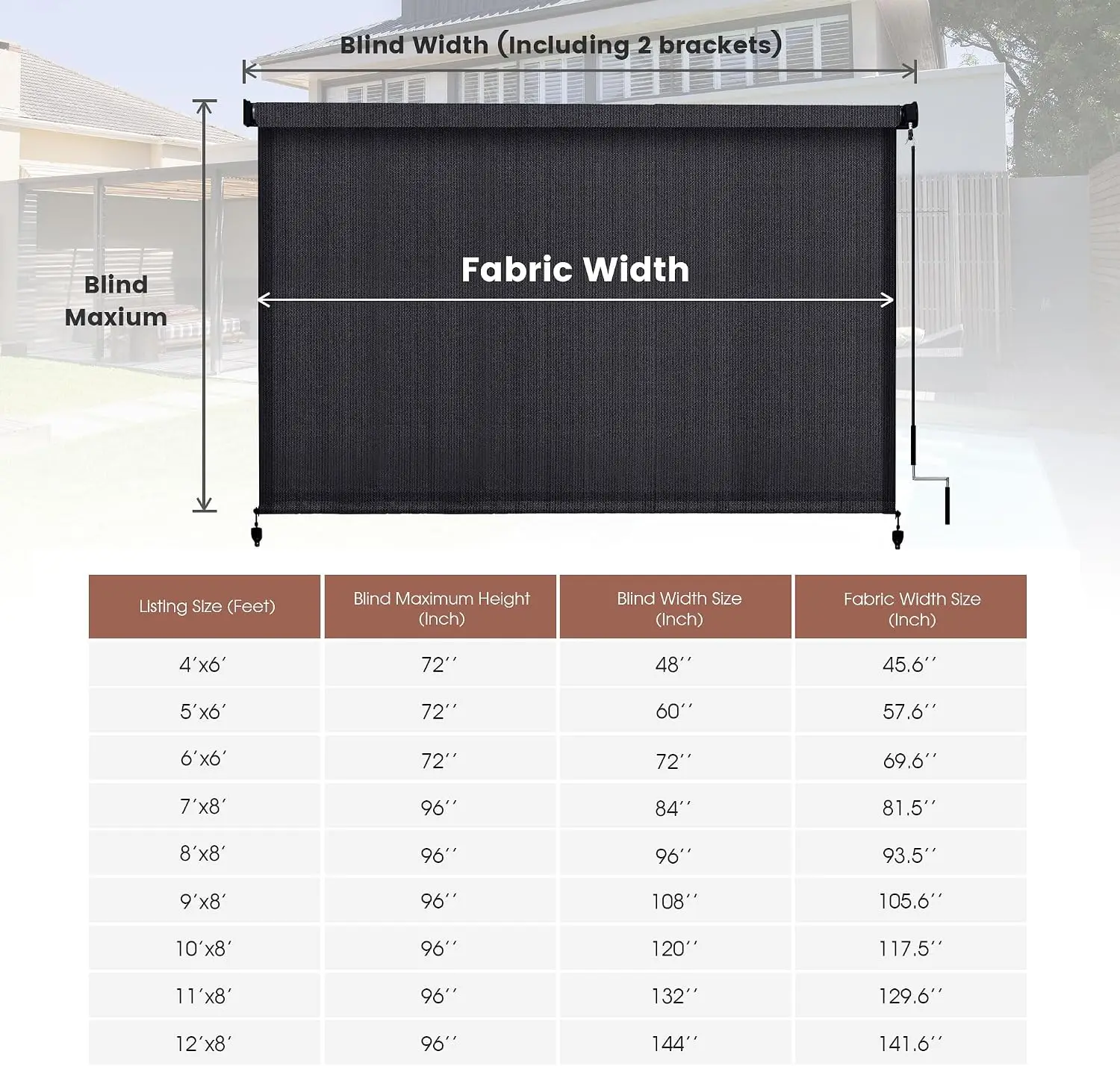 Outdoor Roller Shade 120