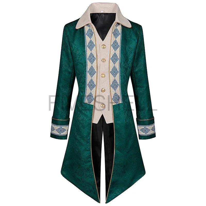 

Men's Steampunk Medieval Jacket Aristocratic Role-playing Pirate Windbreaker Men's Renaissance Gothic Role-playing Tailcoat