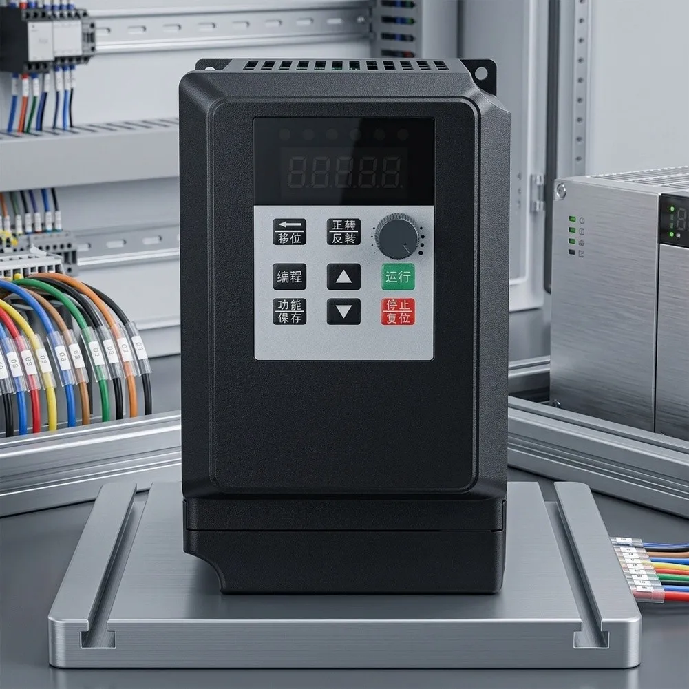 220V For Frequency Converter, 0.75-1.5-2.2KW, Suitable For CNC Machine Tools Built-in Safeguards Protect Against Overload
