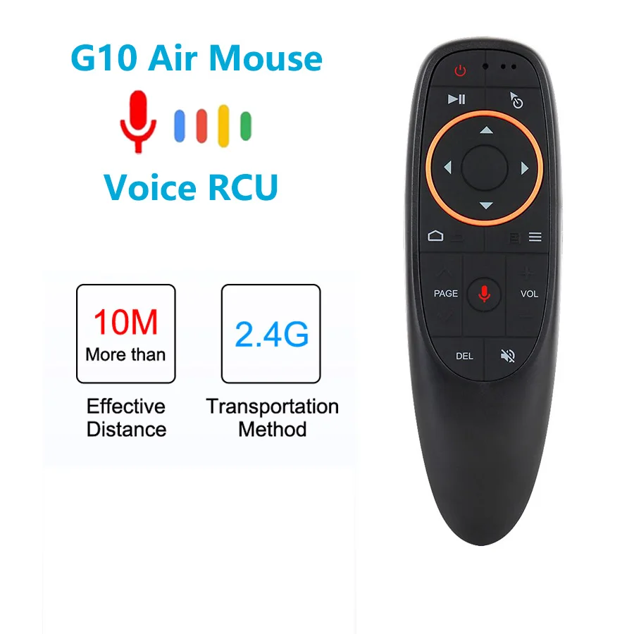 G10 Air Mouse Voice Control with Gyro Sensing Game 2.4GHz Wireless Smart Remote G10 for X96 H96 A95X T95 Android TV Box