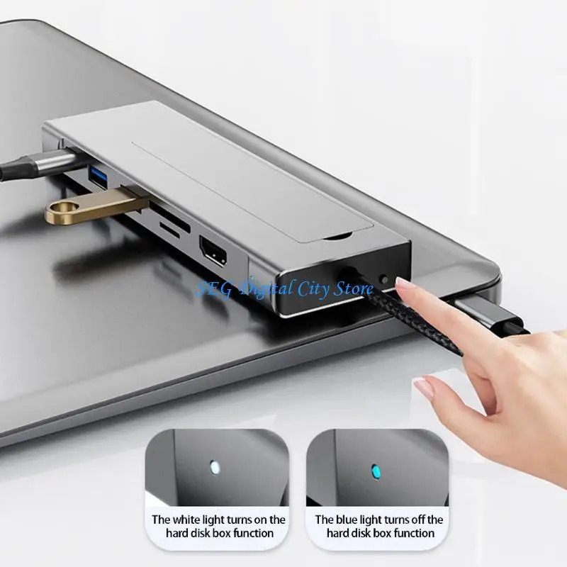 U75B USB C Docking Station with Hard Drive Bay 100W Charging 4K HDTV Gigabit for Business Office Work