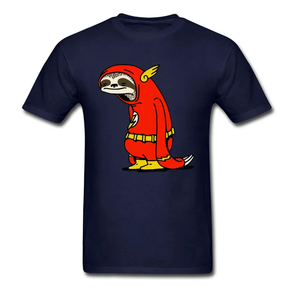 Flash Sloth Cartoon Tshirt Superhero Funny T Shirt For Men Cotton Fabric Anime Cartoon Tops T Shirt Man Fashion Streetwear