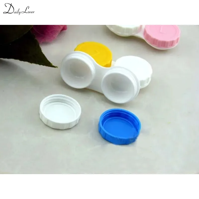 10/20pcs/lot Simple Contact Lens Case Box Eyewear Accessories Cute Travel Box Container For Lenses Random Color Wholesale