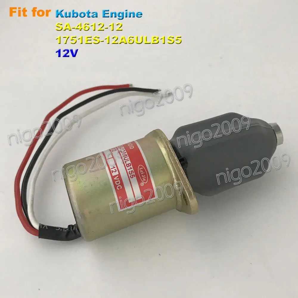 SA-4612-12 12V  Fuel Shutoff Stop Solenoid Valve 1751ES 12V for Kubota Engines