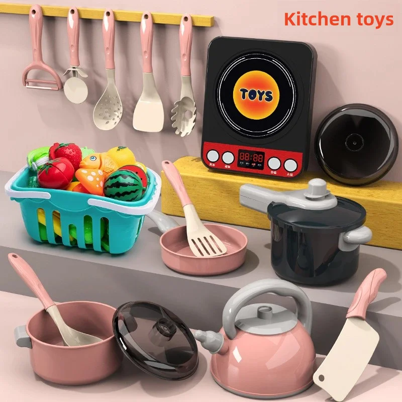 25 PCs Set DIY Fruit Cutting Music Toy Simulation Vegetable Fruit and Vegetable Children's Toy Girl Boy Kitchen Food Set