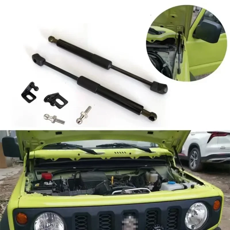 2PCS Front Hood Bonnet Lift Support Engine Cover Gas Spring Strut Shock Absorber Damper Rod   Jimny JB64 JB74 2019+