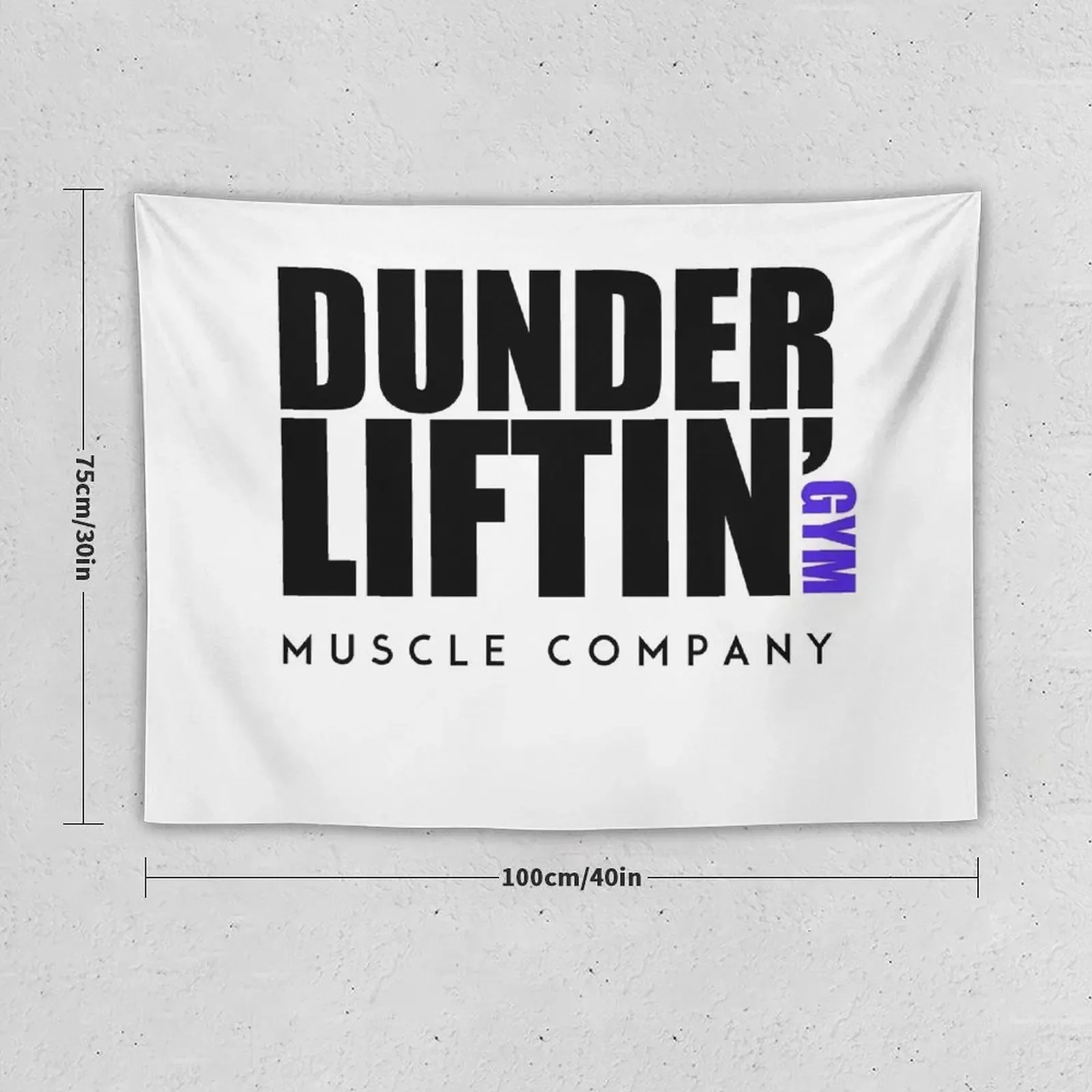 Dunder Lifting Gym Muscle Company Tapestry Wall Art Wallpaper Bedroom Tapestry