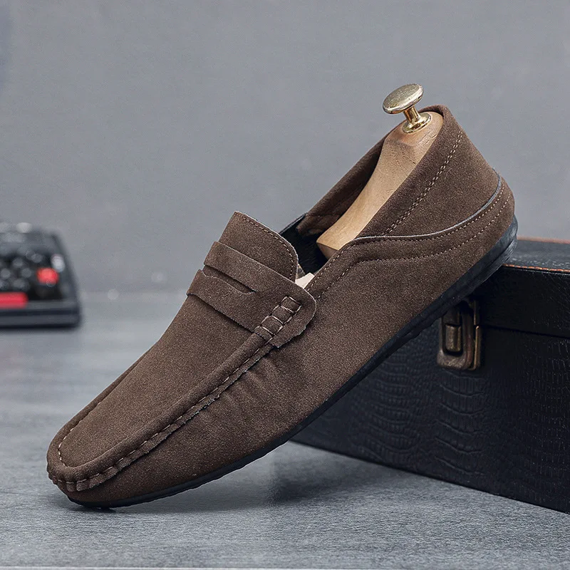 Men Casual Shoes Fashion Men Shoes Handmade Suede Genuine Leather Mens Loafers Moccasins Slip On Men's Flats Male Driving Shoes