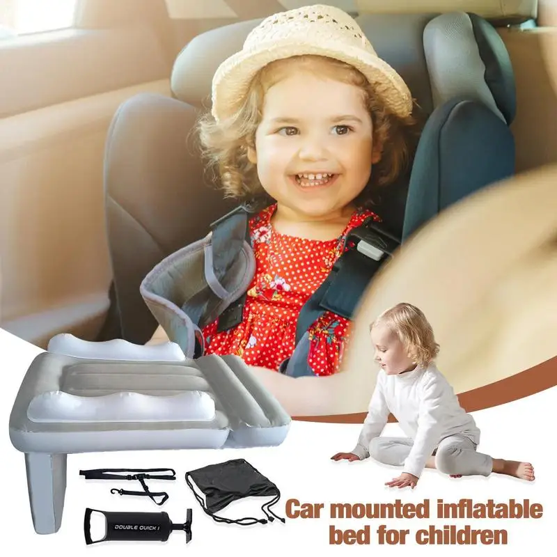 

Car Inflatable Baby Travel Bed Inflatable Mattress Air Bed Kid Baby Airplane Seat Extender Travel Airplane Bed Sleeping Mattress