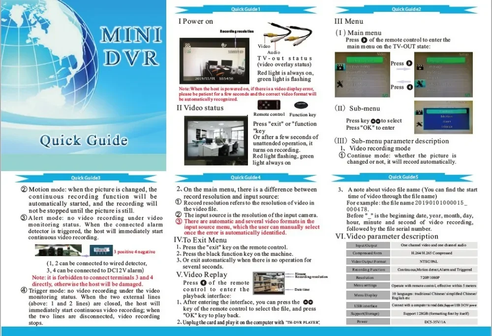 NEW TH-DVR C-DVR Dual Card FPV Mini DVR Digital Video Audio Recorder supports 1080P 720 HD AHD/TVI/CVI with romote control