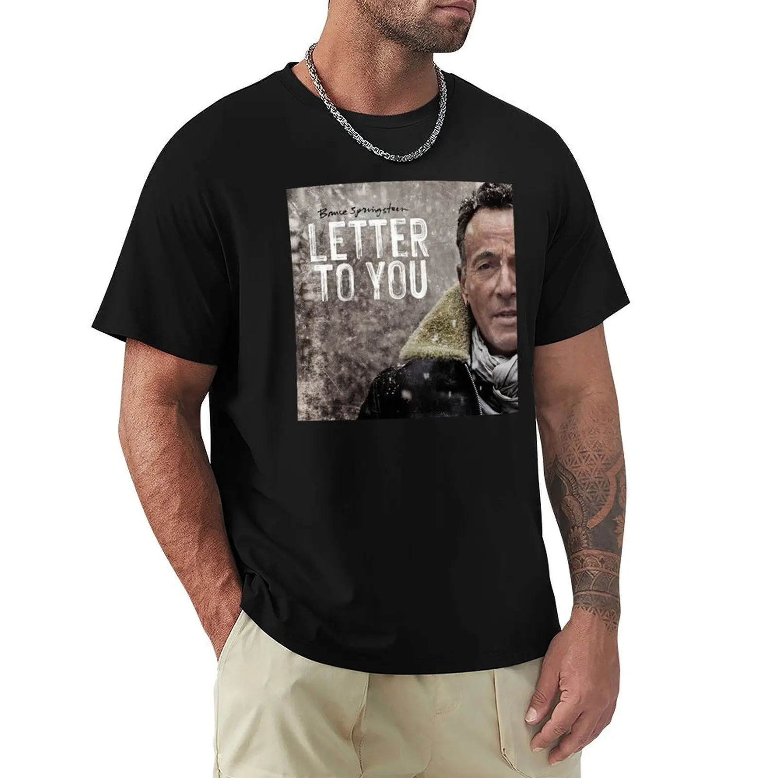 

Brúcé Spríngstéén Letter To You Album Cover T-Shirt football t shirt Funny t-shirts T-shirts man men clothes