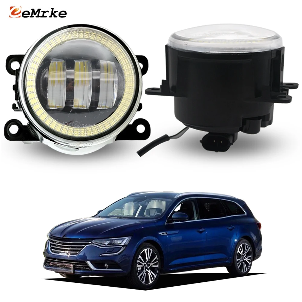 

OEM Style Halogen LED Fog Lights With Lens Angel Eye DRL Daylight For Renault Talisman / Samsung SM6 2015 2016 2017 2018 2019
