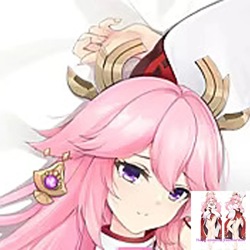 

Anime Dakimakura Pillow Genshin Yae Miko 2-Side Print Pillowcase Hugging Body Cushion Cover Otaku Waifuristmas Decoration 2023
