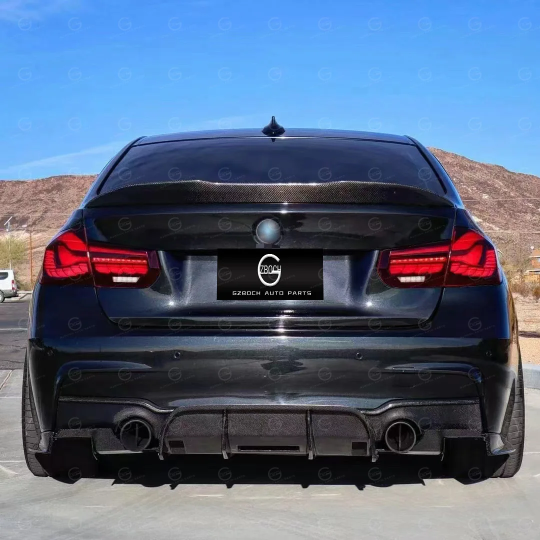 F30 ألياف الكربون الناشر لسيارات BMW 3 Series F30 F35 320i 328i 335i 340i M الرياضة الشفة الخلفية M-tech F30 GEEX نمط الناشر الخلفي #3