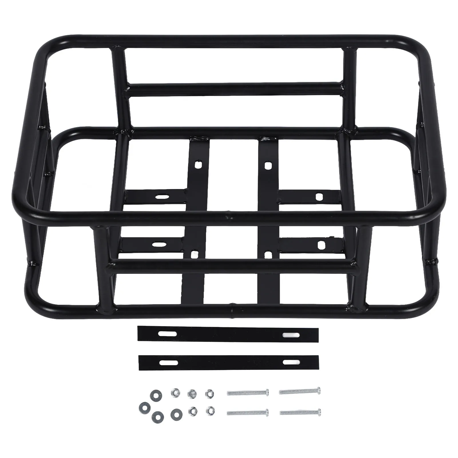 

Rear Bike Basket Iron Waterproof Large Capacity Rustproof Back Storage Basket Black Bike Rack Basket Bike Storage Basket