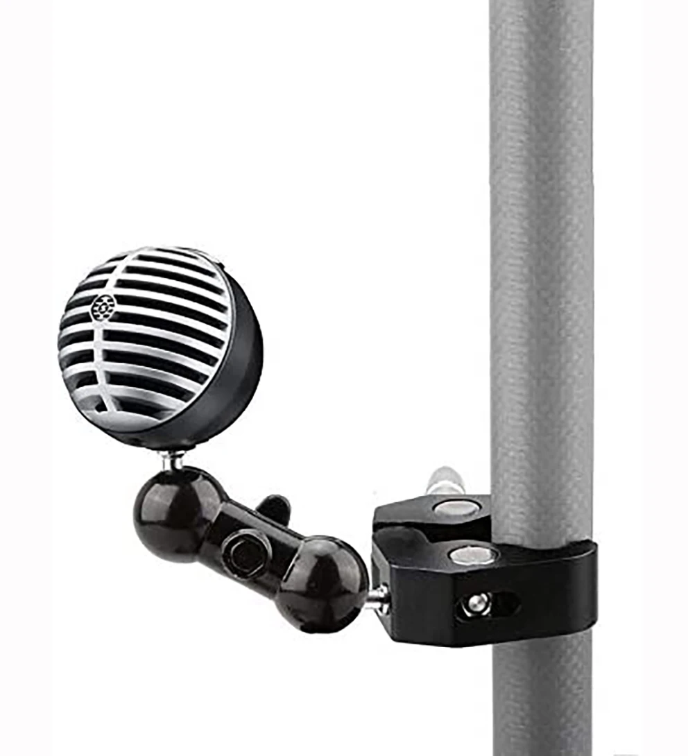 マイククリップ、クランプマウント shure マイク、 MV5 、 MV51 、 PGA52 、ゼンハイザー E604 、 akg D112 、 nady DM-80 DM-70 ドラムマイク