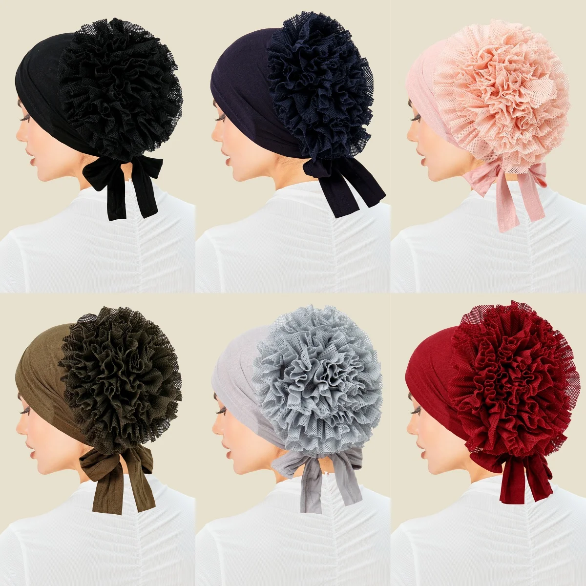 

Новый мусульманский модный женский шарф-хиджаб, мягкий эластичный тюрбан, капот с завязкой на спине, нижний шарф, повязка на голову, индийская повязка на голову