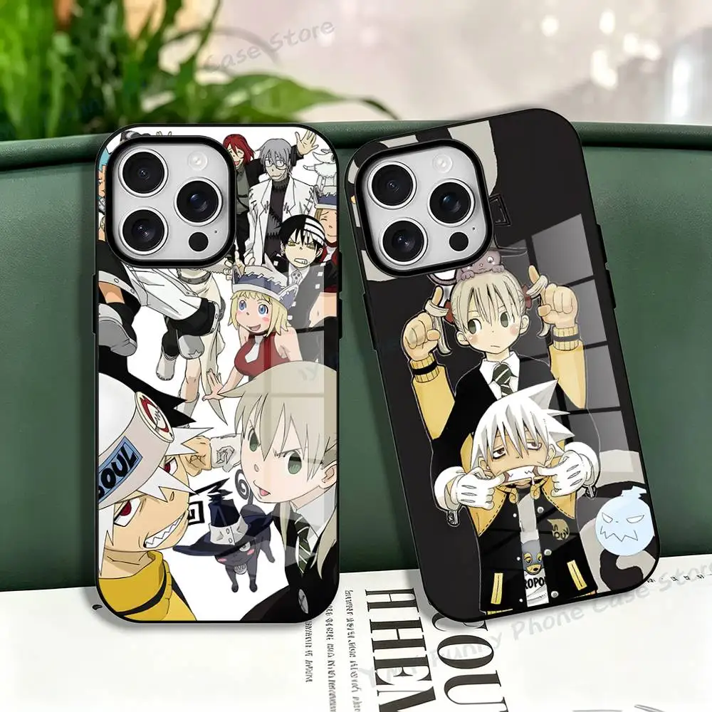 Cartoon S-SOUL EATER For Iphone 17,16,15,14,13,12,11 Pro Mini Max XS Case Frosted Magnetic Shockproof Cover