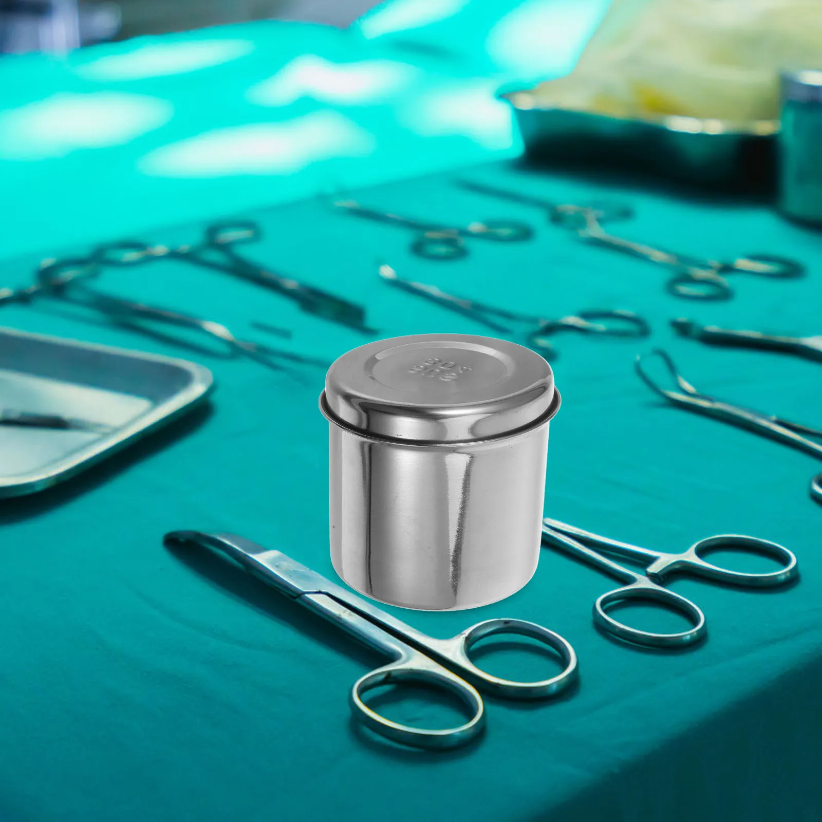 

Ointment Jar Multipurpose Dressing Sturdy Container Stainless Steel Unguent Cotton Balls Storage Holder Sterilization