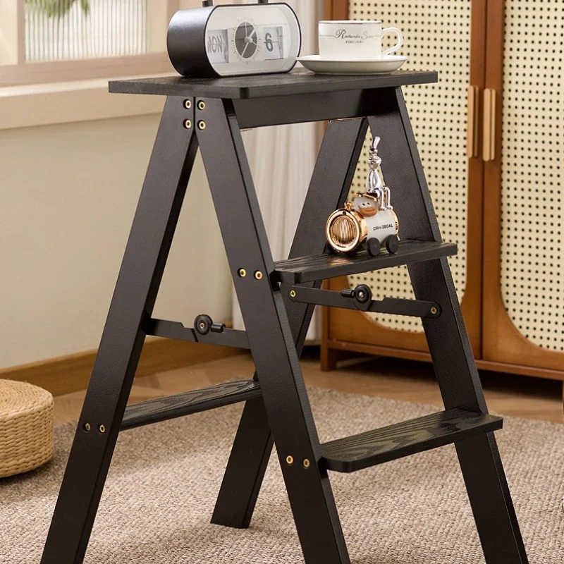 

New model Household GoodsSolid Wood Ladder Stool Ladder Stool Multifunctional Dual-purpose Household Folding Ladder Chair