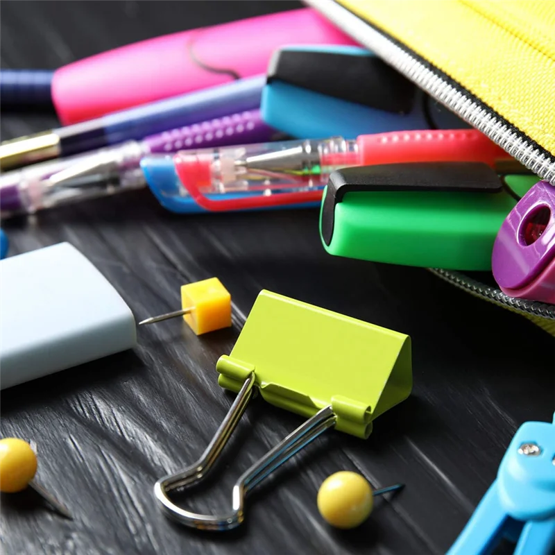 مشابك ورق مشبك ورق متنوعة 300 عدد حجم مختلط مع صندوق للمكتب والمدرسة والمنزل المشبك لأظرف الكمبيوتر المحمول