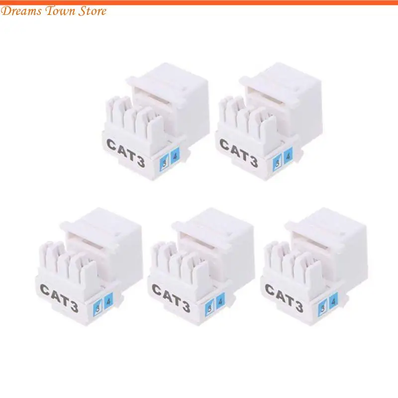 HX6A 5pcs Módulo telefónico sin herramientas RJ11 Cat3 Keystone Telecom Telecom