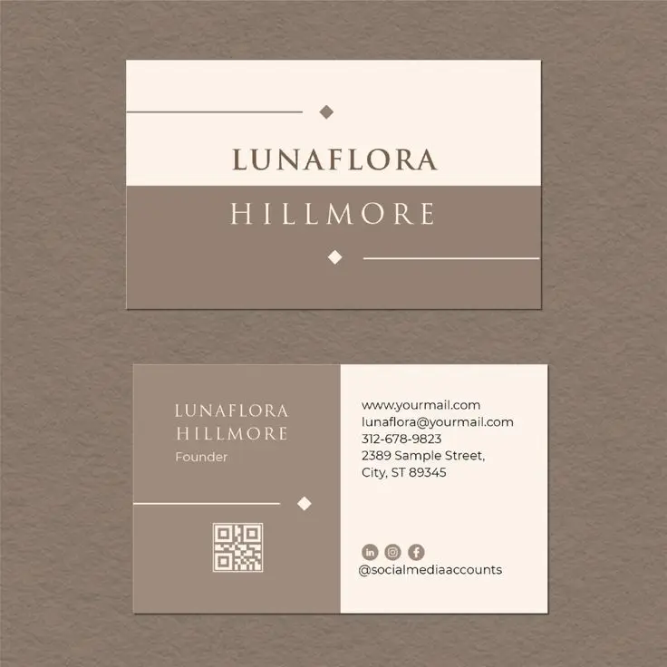 Custom Made Foil Stamped Printed Business Cards with QR Code - Professional Visiting Cards for Networking