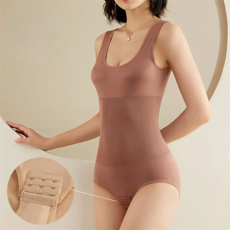 

Large Size One Piece Shapewear Women's Corset Waist Trainer Body shaper Fajas Seamless Sheath Pants Crotch Slimming Underwear