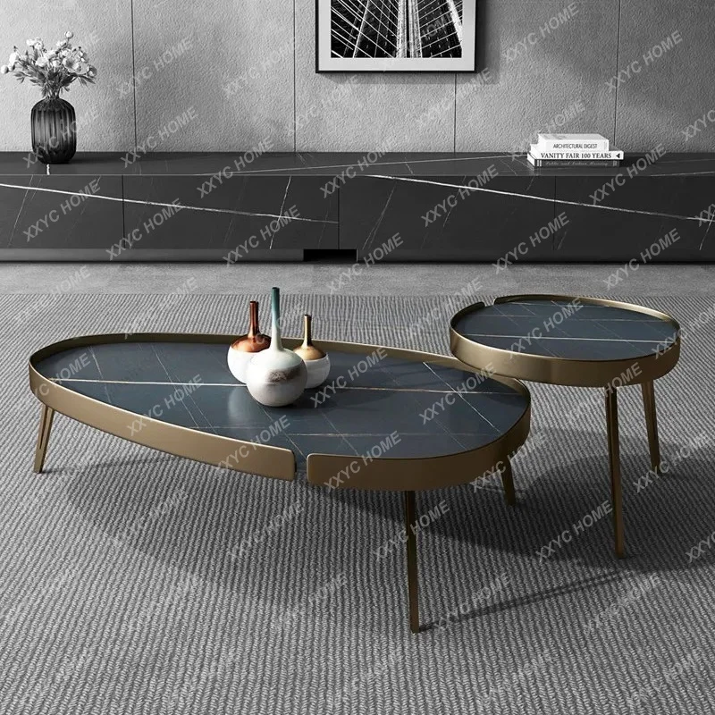 A Minimalist wind rock slab coffee table generation small apartment household living room small tea table office tea table