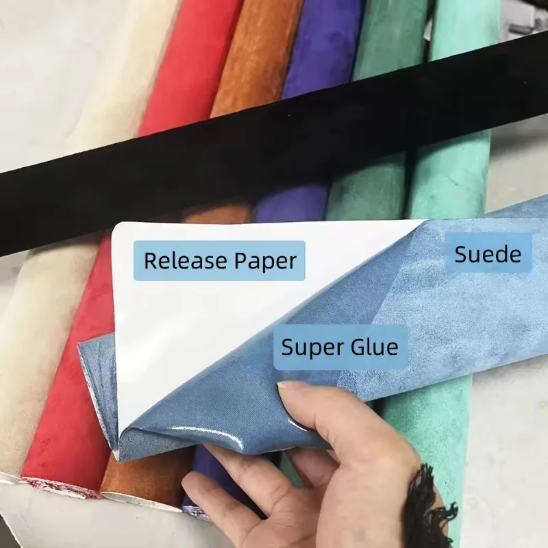 Durable Self-Adhesive Leather Suede Fabric for DIY Car Headliner Repair Sticky Velvet Cloth Car Interior Door Panel Modification