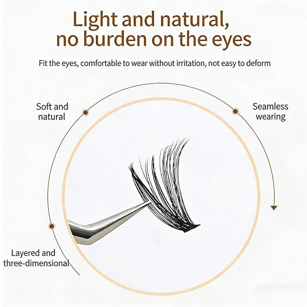 

Natural Look False Eyelashes Wispy Style Cluster Design DIY Lash Extension Kit Bond and Seal Fake Eyelash Eye Lash Extension