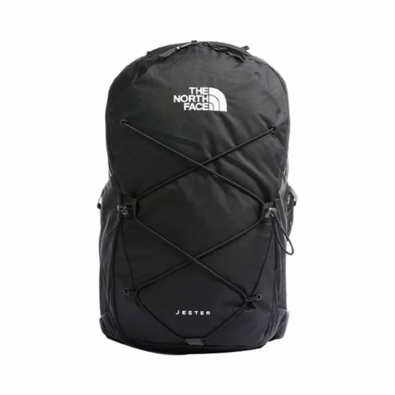 Bolsa de Exterior THE NORTH FACE Jester 28L con Logotipo de la Marca, Color Sólido, Cierre y Apertura con Cremallera, Versátil, Negra, para Hombre y Mujer