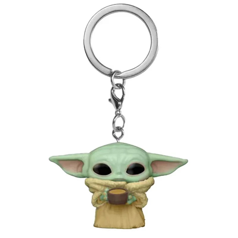 Kawaii Star Wars อะนิเมะอุปกรณ์ต่อพ่วง Yoda การ์ตูนรูปพวงกุญแจสาวกระเป๋าจี้ให้ของขวัญแฟน