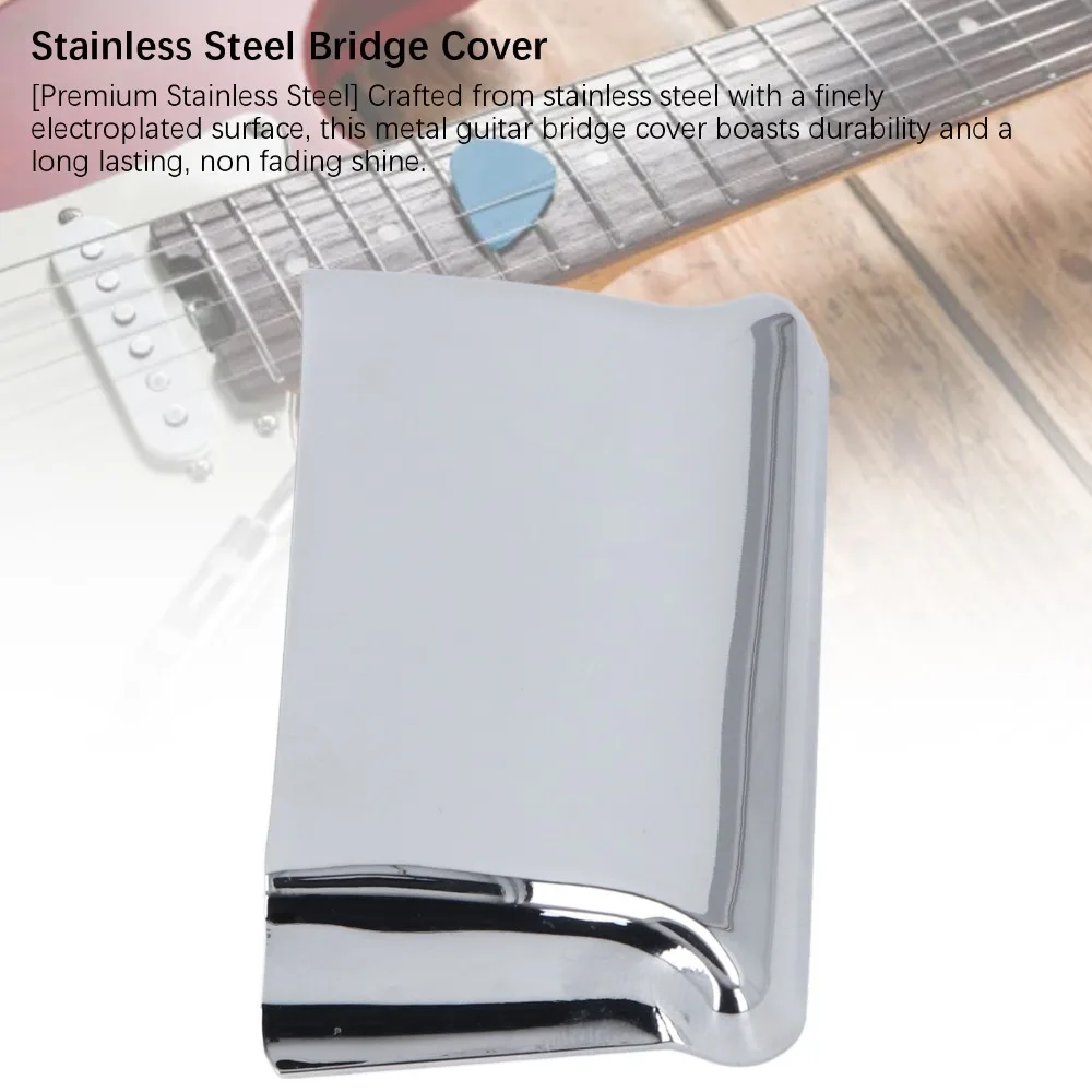 Durable Metal Electric Guitar Bridge Cover Silver Bridge Cover Electric Guitar Accessories For Electric Guitar