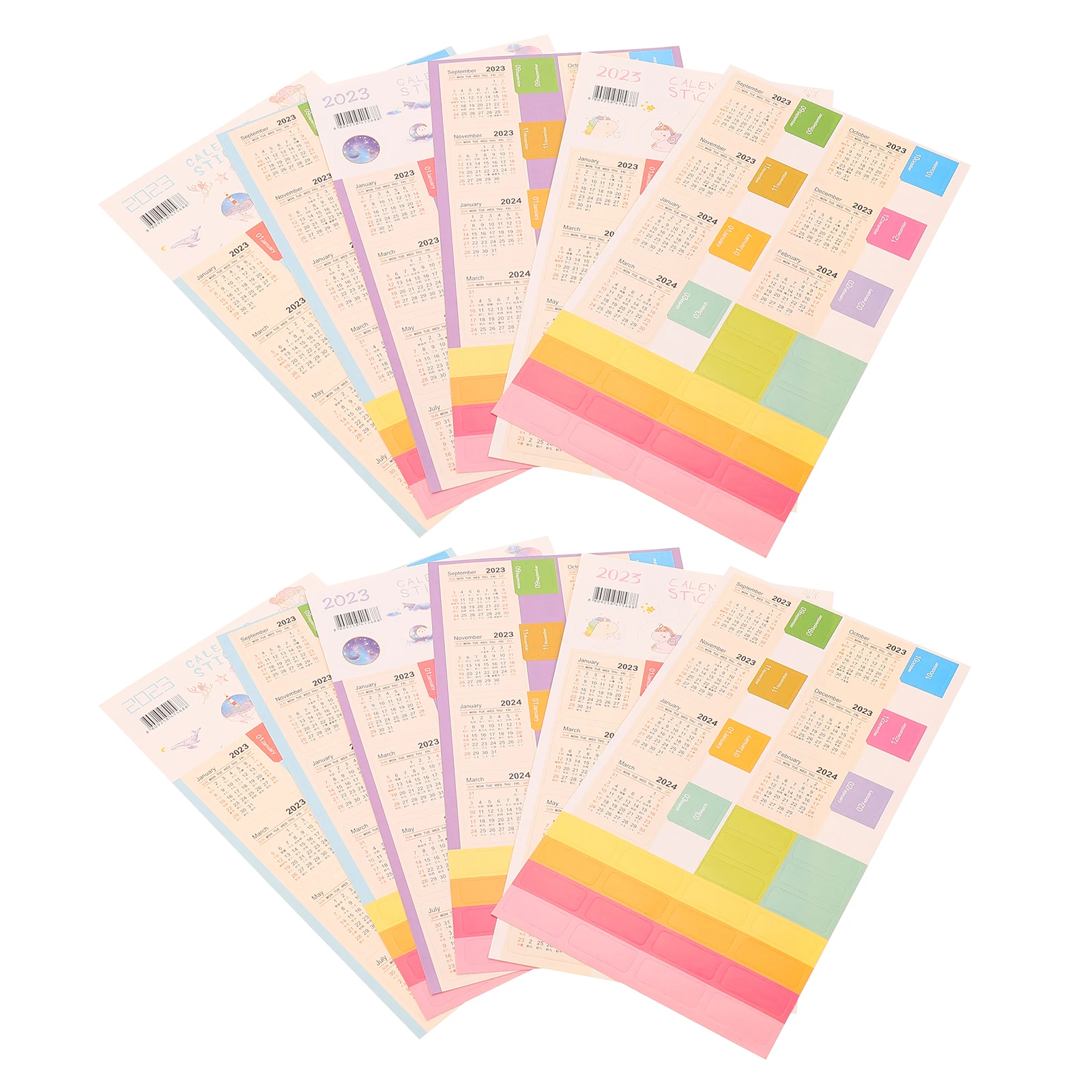 

12 set 12 Sets Monthly Planner Labels Adhesive Divider Plan Stickers Tabs Planner Accessories Bookmark Notepad Stickers