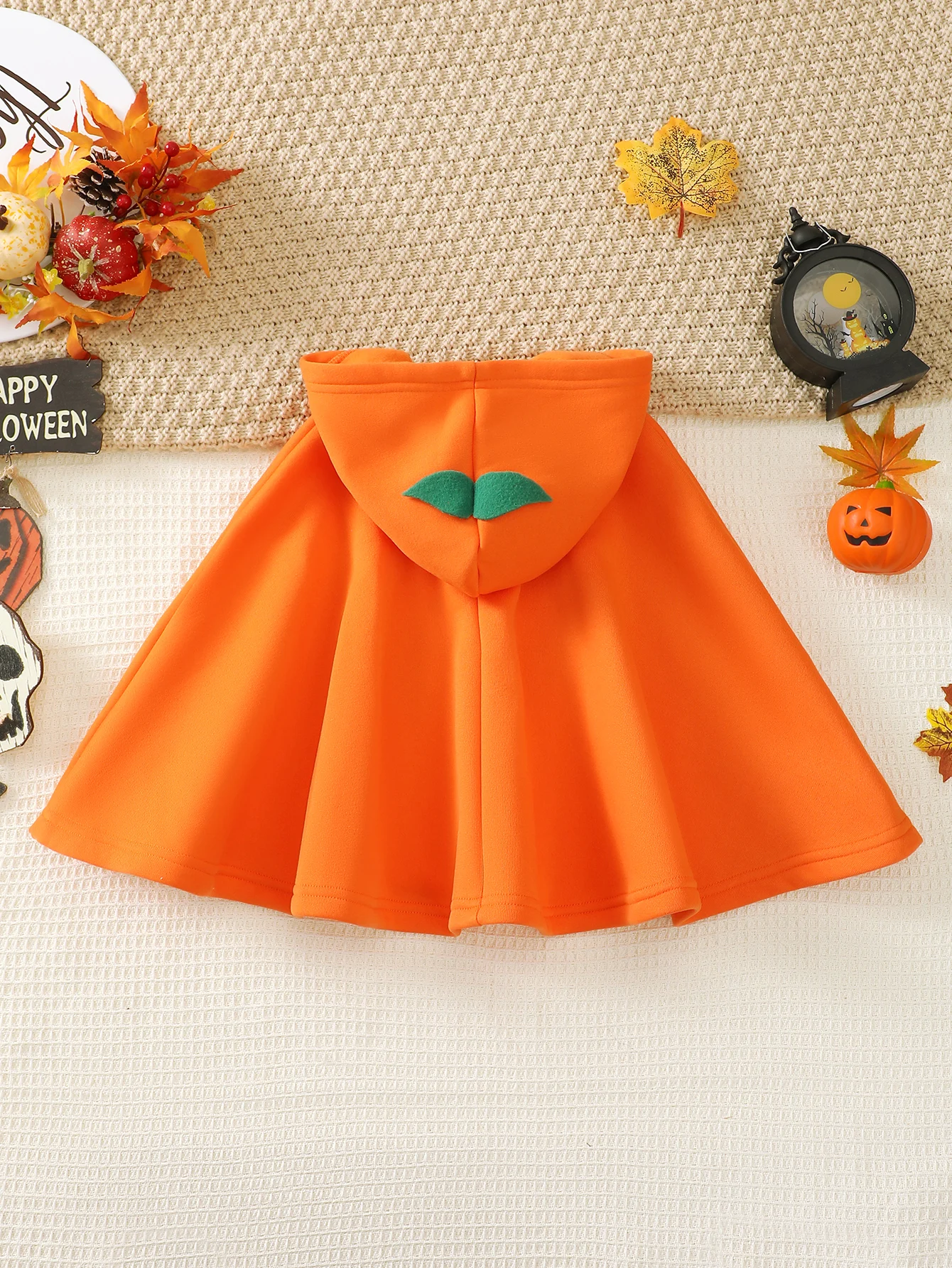 Halloween Pumpkin Cloak Furry Outerwear Casual Versatile Halloween Costume Suitable for Autumn Winter Wear