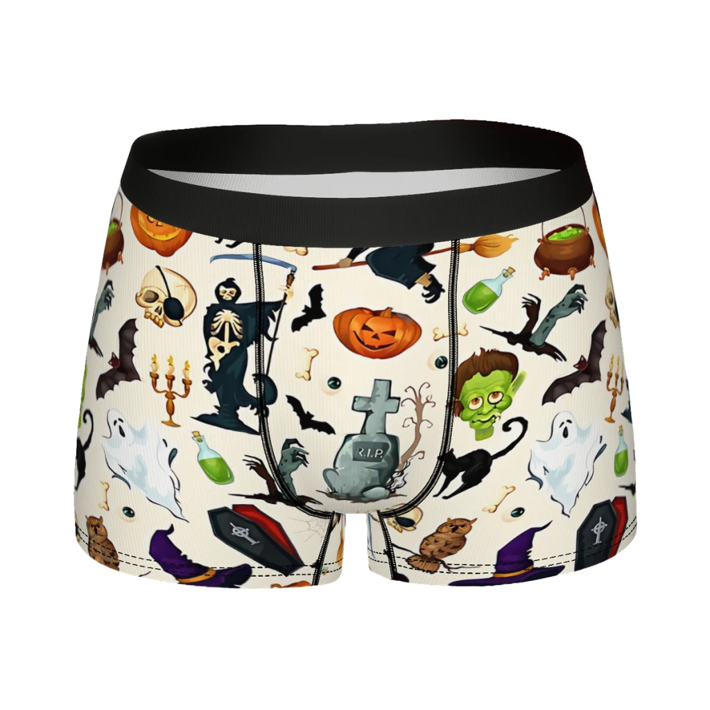 Ghoulverse Monster Mash Underpants Breathbale Panties Man Underwear Print Shorts Boxer Briefs