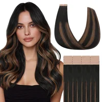 Extensiones de cabello con cinta, cabello humano, cinta Remy Real en extensión de cabello, piel sin costuras para salón, trasplante de cabello Natural de alta calidad