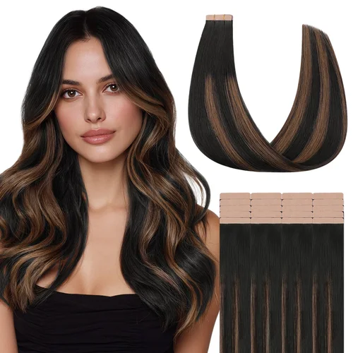 Extensiones de cabello con cinta, cabello humano, cinta Remy Real en extensión de cabello, piel sin costuras para salón, trasplante de cabello Natural de alta calidad