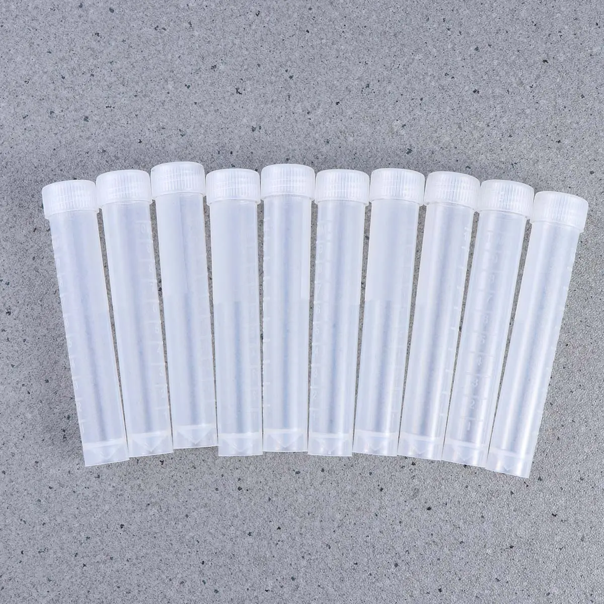 20Pcs 10Ml Low Temperature Resistant Screw Cap Freezer Tubes Clear Plastic Graduated Vials Sealed Storage for Scientific
