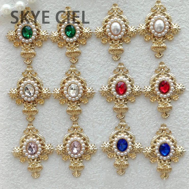 

SKYE CIEL 10PCS Alloy Jewelry Accessories Fashion Personality Diamond Pendant Diy Hair Accessories Earrings Material