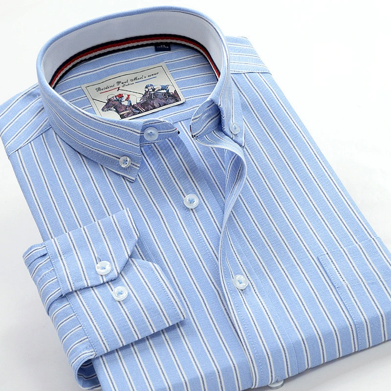 6XL 7XL 8XL 9XL 10XL High-quality Oxford Cotton Shirt 2022 Spring/Summer Classic Brand Business Casual Men\'s Striped Shirt