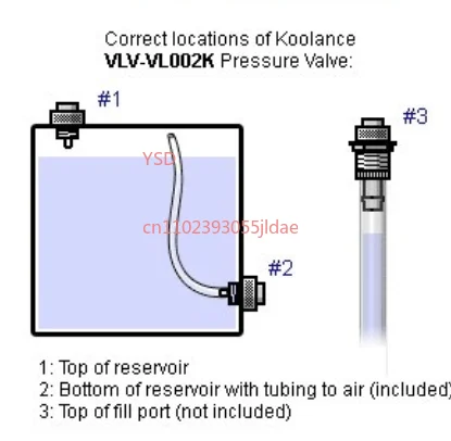 

VLV-VL002K Automatic Exhaust Valve - Pressure Relief Deflation Valve for Water Tank Side Hole Installation